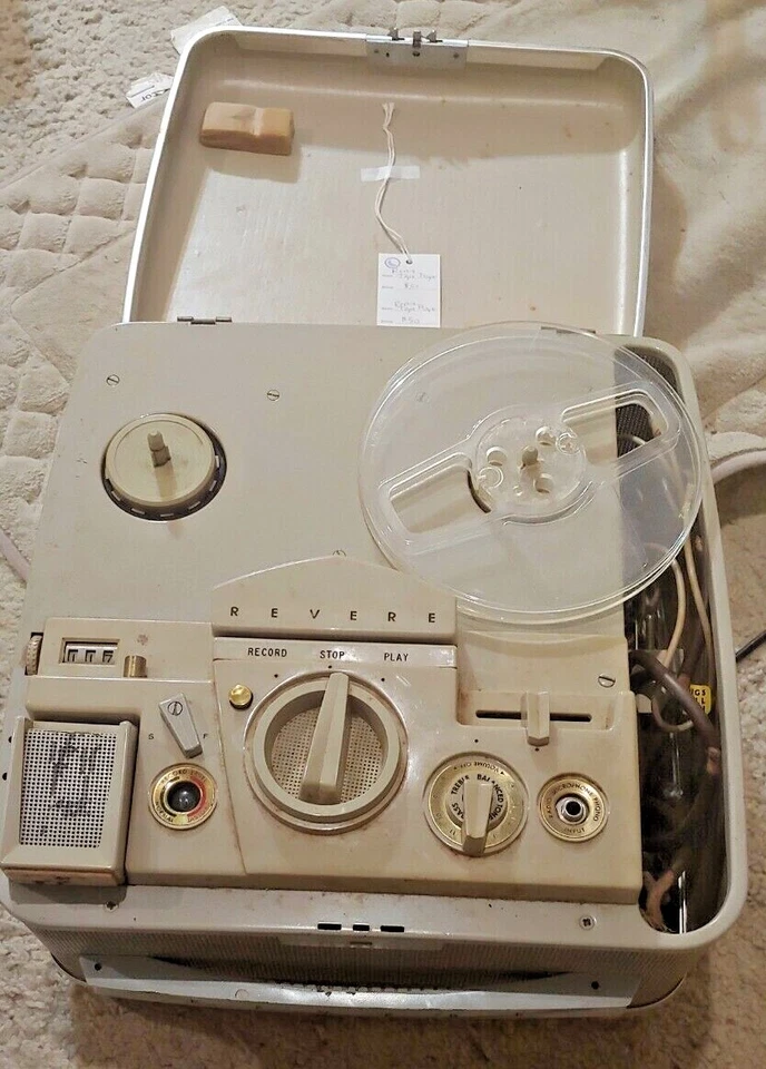 Reproductor grabadora de cinta magnética carrete a carrete cámara Revere de colección T-1100 envío gratuito Foto 3 de 4