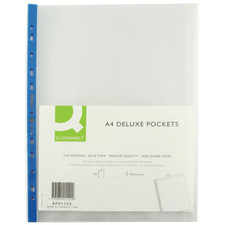 Image of Pack of 1 - 100 - 1000 A4 Clear Punched Pockets Copy Acid Free 30 50 75 Micro
