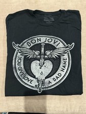 Bon Jovi You Give Love A Bad Name Mens Medium Officially Licensed Concert TShirt