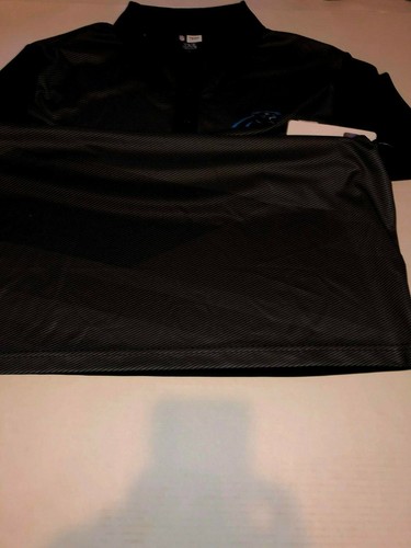 NWT NFL Team Apparel TX3 Cool Carolina Panthers Black Polo Shirt Sz Large K233 - Picture 4 of 5