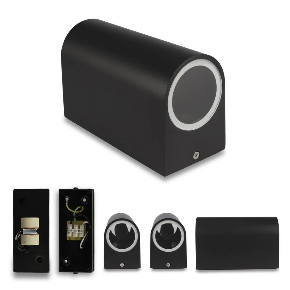 Außenleuchte Wandleuchte UP&DOWN rund für GU10 IP54 anthrazit Aufputzleuchte - Bild 4 von 4