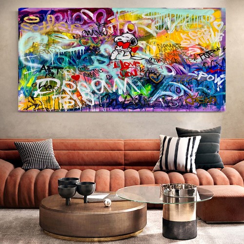 Leinwand Bilder Pop Art Snoopy Wandbilder-Hochwertiger Kunstdruck - Bild 5 von 10