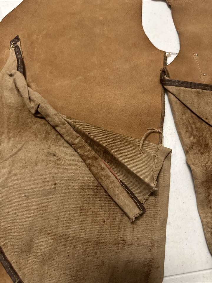 Vintage Child’s Youth Western Cowboy Suede Leather Chaps CLEAN 25