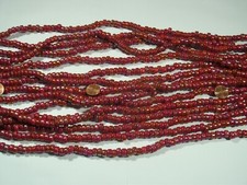 15 Strands 22" Red AB Pony Glass Beads Wholesale Bulk Lot 6mm x 9mm  E 
