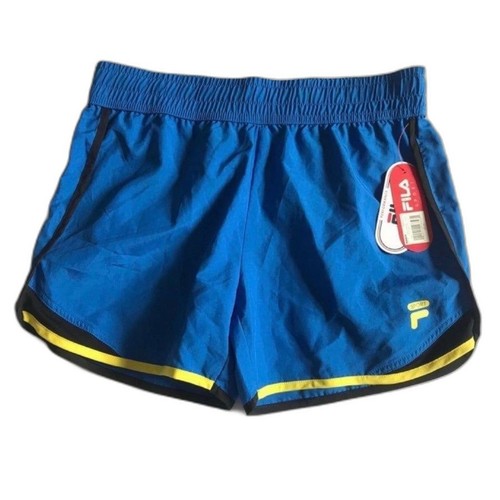 NWT $22 Fila Sport Shorts Girls M 10/12 Athletic Unlined blue black yellow NEW! - Picture 2 of 11