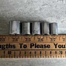 Craftsman 5pc 3/8” Drive 6 Point SAE Socket Set 11/16 9/16 1/2 7/16 Model -G-