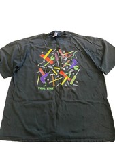 Mens JERZEES Black Vintage USA Made Tool Time T Shirt Sz XL