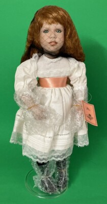 1990 Susan Krey Polly Porcelain Doll Polly s Tea Party 1st Issue E. Knowles 14.5