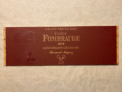1 Rare Wine Wood Panel Fombrauge Bernard Magrez Vintage CRATE BOX SIDE 6/22 901