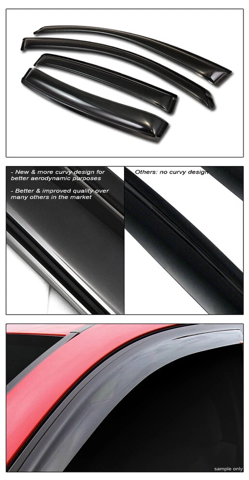 Topline For 2000-2005 Buick Lesabre Sedan Sun Rain Guard Vent Shade Window Visor Foto 4 de 4