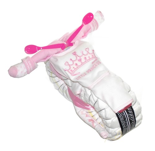 Windelmotorrad ROCKSTAR GIRL rosa Baby Geburt Pampers Windeltorte Motorrad - 第 2/8 張圖片