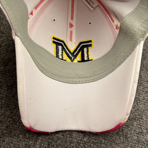 Adidas University of Michigan Cap Adult Fitted L/XL Climalite Pink Ribbon Hat - Picture 8 of 12