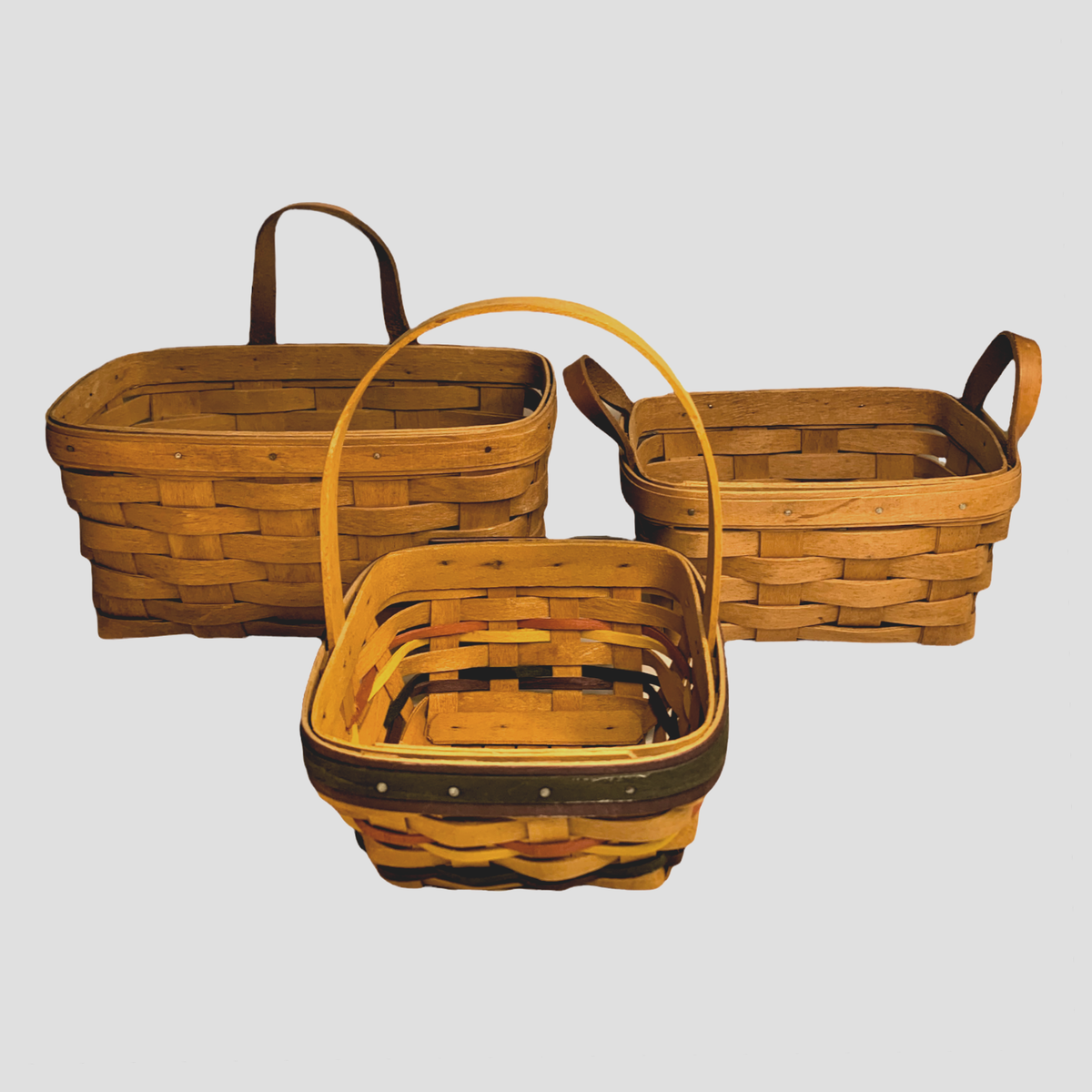 Longaberger ロンガバーガー バスケット 3個まとめセット VINTAGE LONGABERGER BASKETS LOT OF THREE | eBay