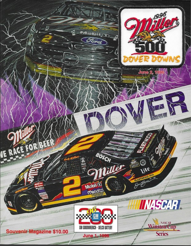 Dover Downs International Speedway 1996 Miller 500 Program NASCAR