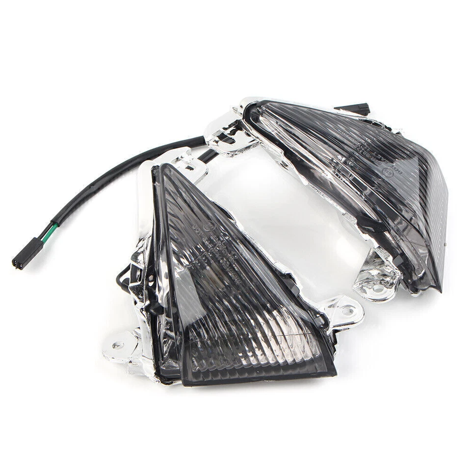 Fit Kawasaki Ninja ZX6R 2005-2010 Front Turn Signals Indicator Lights Lens Cover Foto 4 de 4