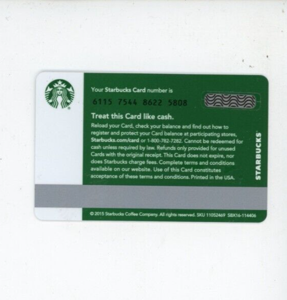 2015 Starbucks Gift Card The Siren Mascot Used | eBay
