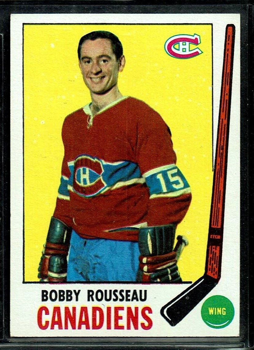 1969-70 TOPPS HOCKEY MONTREAL CANADIENS BOBBY ROUSSEAU CARD #5 CENTERED EX-MT