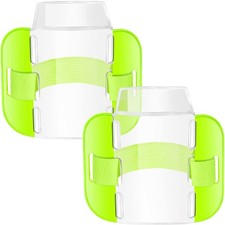 Zonon 2 Pcs Hi Vis Sia Arm Badge Holders Adjustable ID Cards License Green