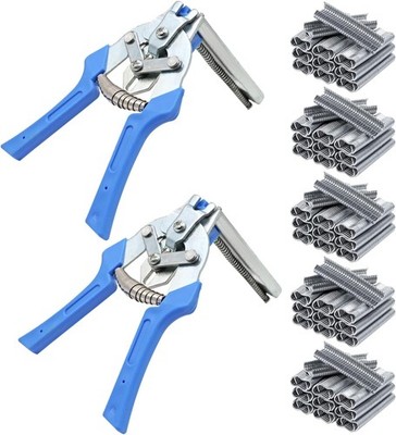 Type M Hog Nail Ring Pliers Kit with 3000pcs M Clips, Hog Ring Pliers Kit Auto U