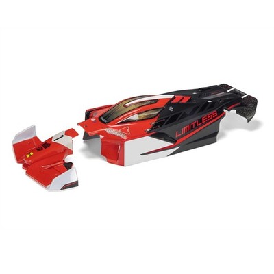 Limitless Painted Decaled Trimmed Body (Red/Black), ARA-2802