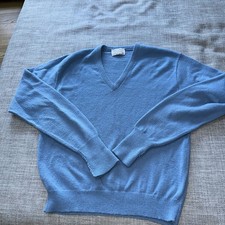 Vintage Lord Jeff Mens Sky Blue Sweater Size X large Made In USA. 100% Orlon