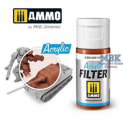 Ammo of MIG AMIG0820 ACRYLIC FILTER: Clay
