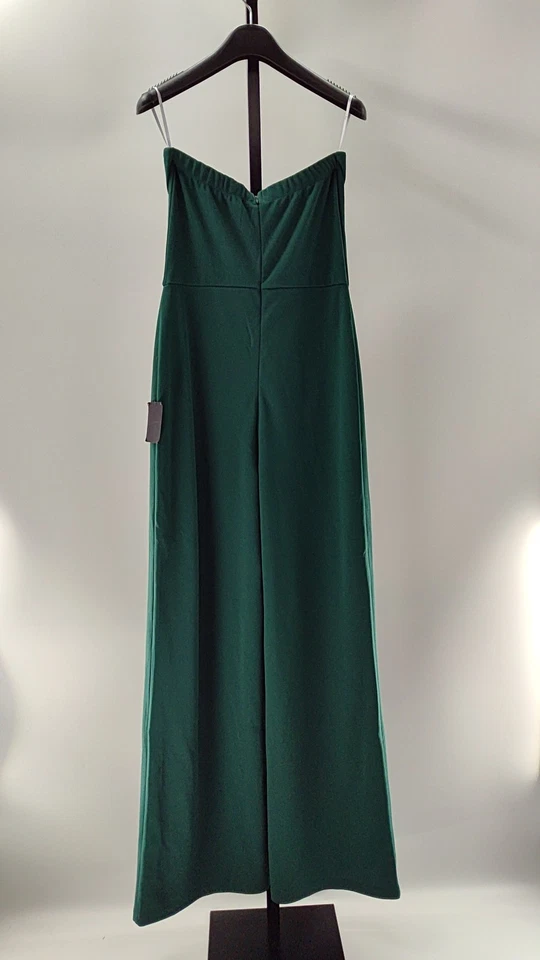 Lulus Women Edith Hunter Green Strapless Wide-Leg Jumpsuit M - Image 3 of 3