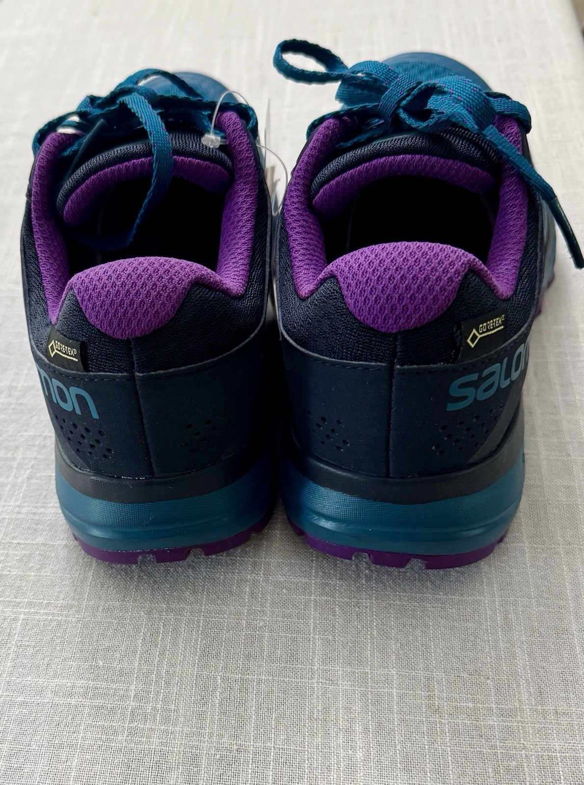 Scarpe Salomon Trailster Gtx Teal Purple 404885 nuove senza scatola taglia 6 US Gore Tex