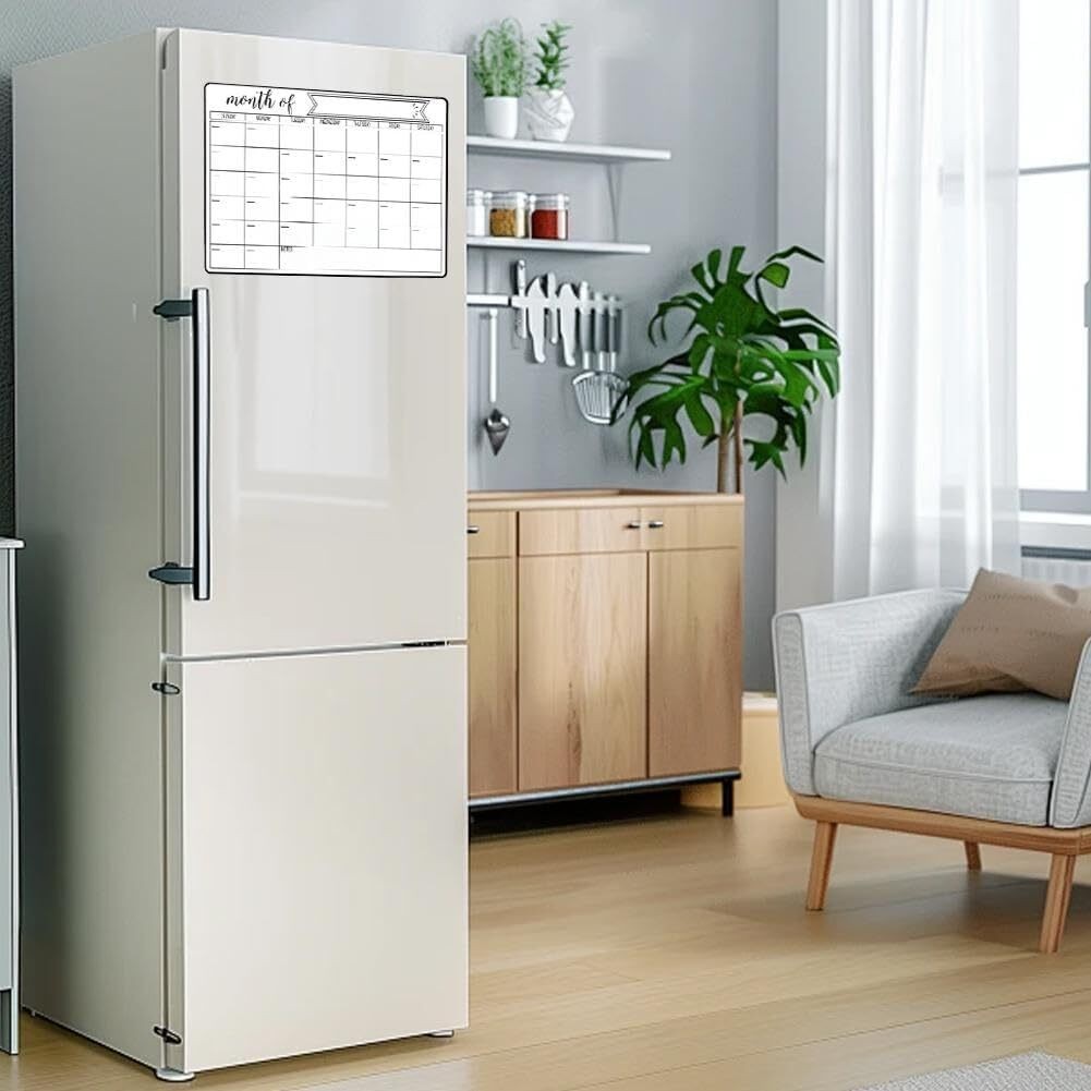Magnetic Dry Erase Calendar for Refrigerator Whiteboard with 1pc Pen Larger