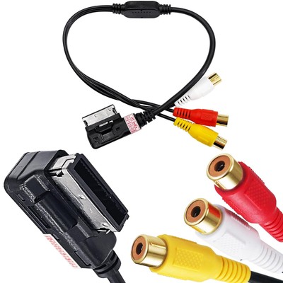 3 RCA AMI MMI Adapter Kabel kompatibel mit Audi A4 A5 A6 A7 A8 Q3 Q5 Q7 3G+/RMC