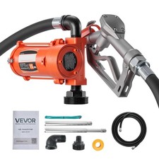 Fuel Transfer Pump Kit 12V 15 GPM Cast Iron for Diesel Gas w/ Hose  Nozzle