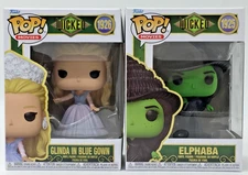 Funko Pop! Movies Wicked Elphaba #1925 Glinda in Blue Gown #1926 Set of 2