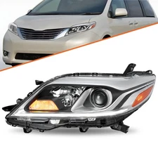 For 2015-2020 Toyota Sienna Chrome Headlight LED DRL Pair LH Left Side