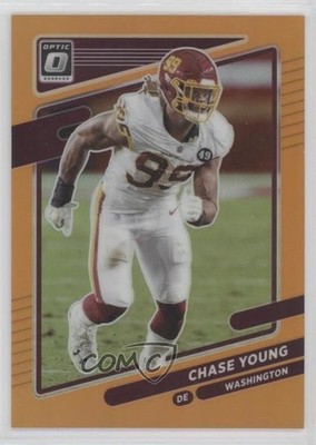 2021 Panini Donruss Optic Orange Prizm 97/199 Chase Young #5 0jk5