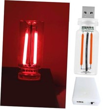 Touch Adjustment Retro Car Lamps, Battery  USB Charging Interior 2 Pack Red