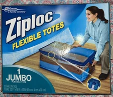 Ziploc Flexible Totes Jumbo 22 Gallon Bag 1 Count New