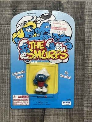 The Smurfs Slouchy Smurf Figure Schleich Irwin Peyo #20825 New 1995 Irwin NOS