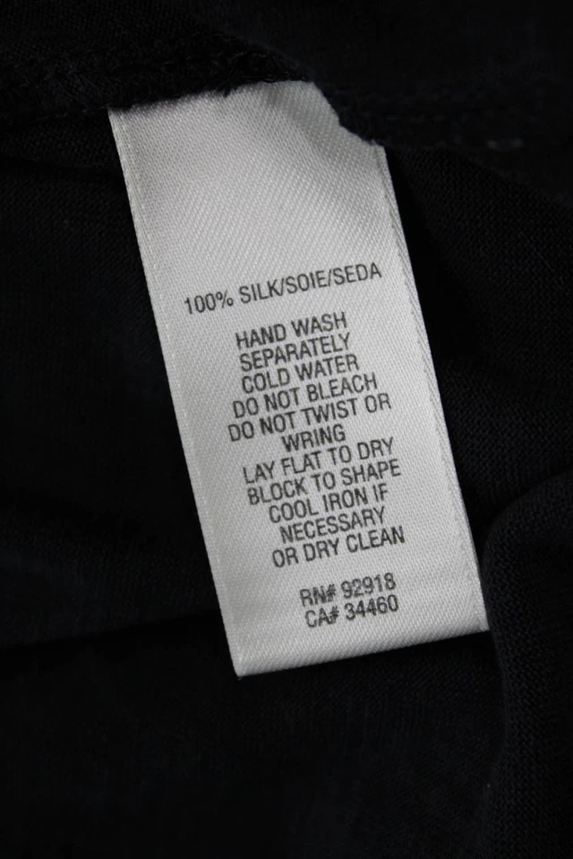 Vestido Camisa Juicy Couture Mujer Cambio Negro Seda Cuello Alto Manga Larga Talla M Foto 4 de 4