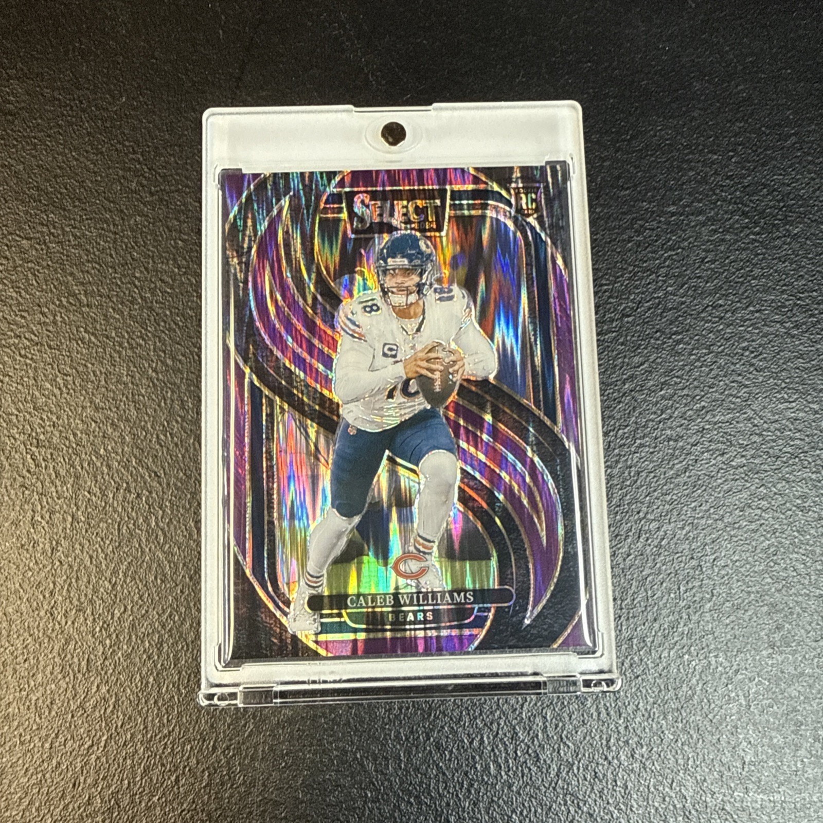 2024 Panini Select - Premier Level Caleb Williams #114 Purple Shock Prizm /360