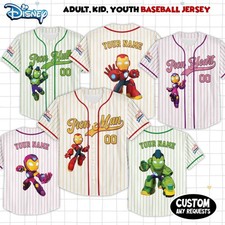 Maglia Baseball Personalizzata Disney Marvel Iron Man and His Awesome Friends, Sup