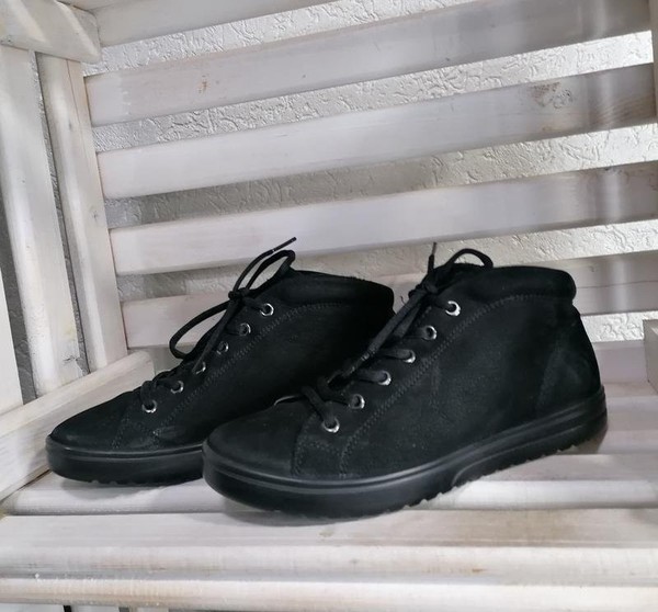 Women Ecco Boots Black Nubuck 38 #3QA2