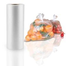 16” x 20” Food Storage Bags Roll, Clear Plastic Produce Bags for Vegetable Fo...