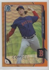 2015 Bowman Chrome Prospects Orange Wave Refractor Henry Owens #BCP92 a3i