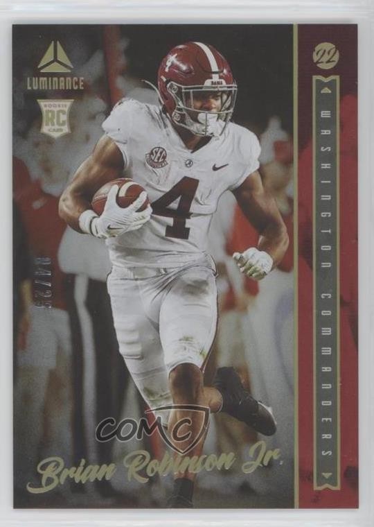2022 Panini Luminance Rookie Red 4/25 Brian Robinson Jr #107 Rookie RC 0vc5