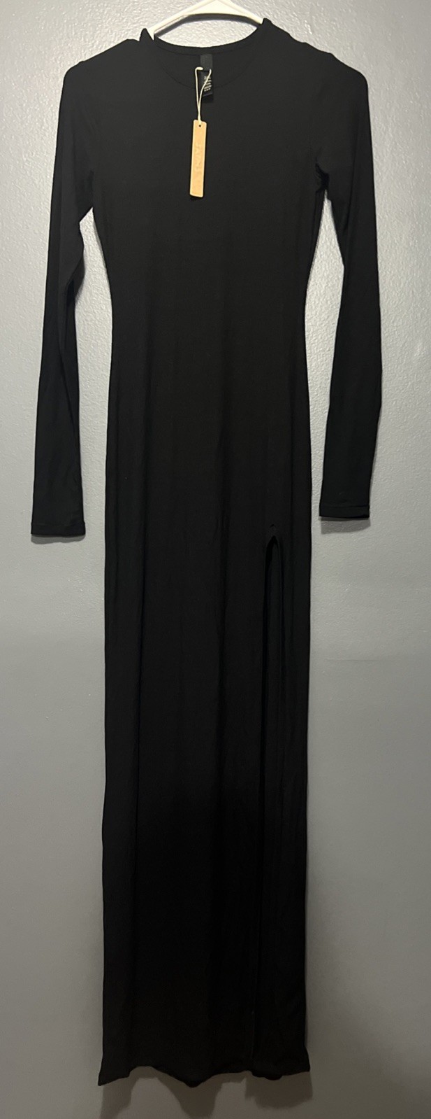 Skims Soft Lounge Boat Neck Long Dress Size Medium Onyx