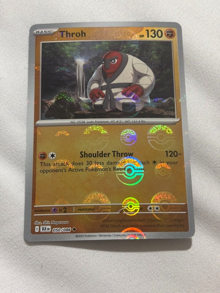 Pokemon TCG Throh 050/086 Black Bolt (Poke Ball Pattern)