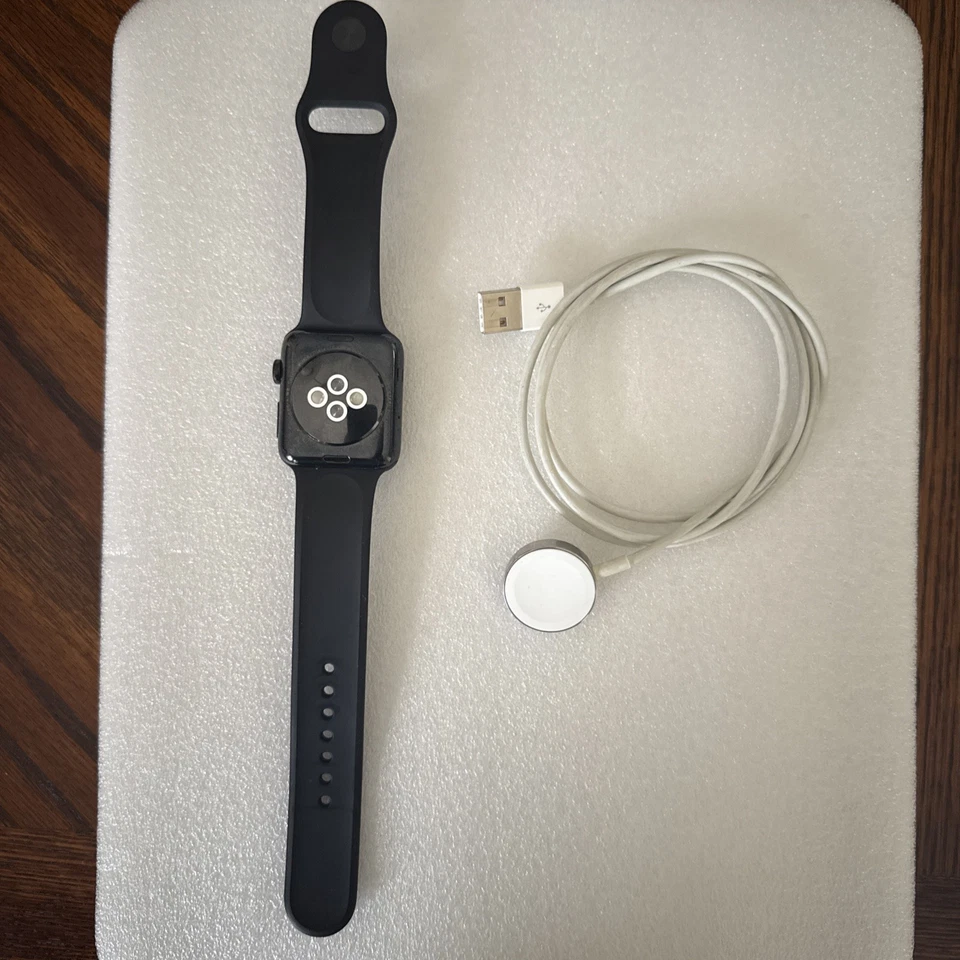 Apple Watch Series 2 42mm stainless steel with black band - Image 2 of 4