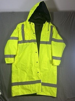 Petra Roc 48 in. Rain Coat Waterproof Reversible Ansi Sea 107-2010 Class 3 2XL