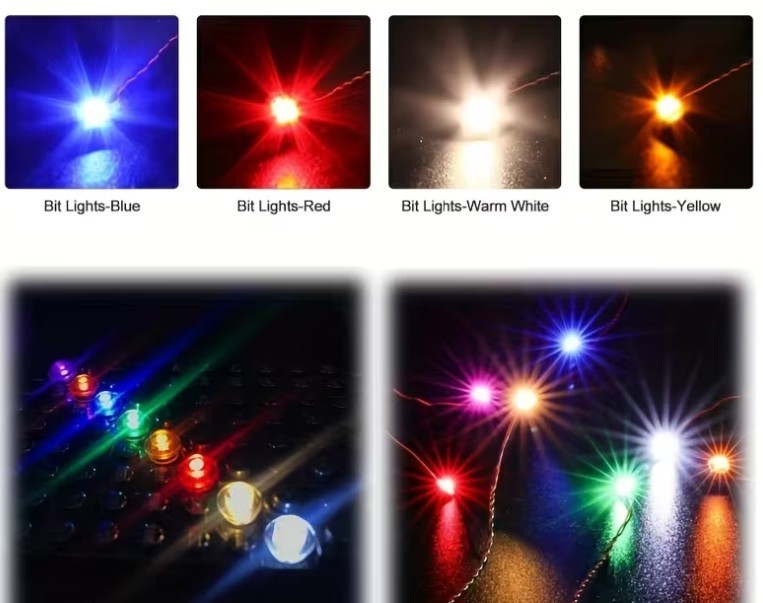 30cm LED bit Light 0.8mm pin DIY lighting accessory colours for Lego ...
