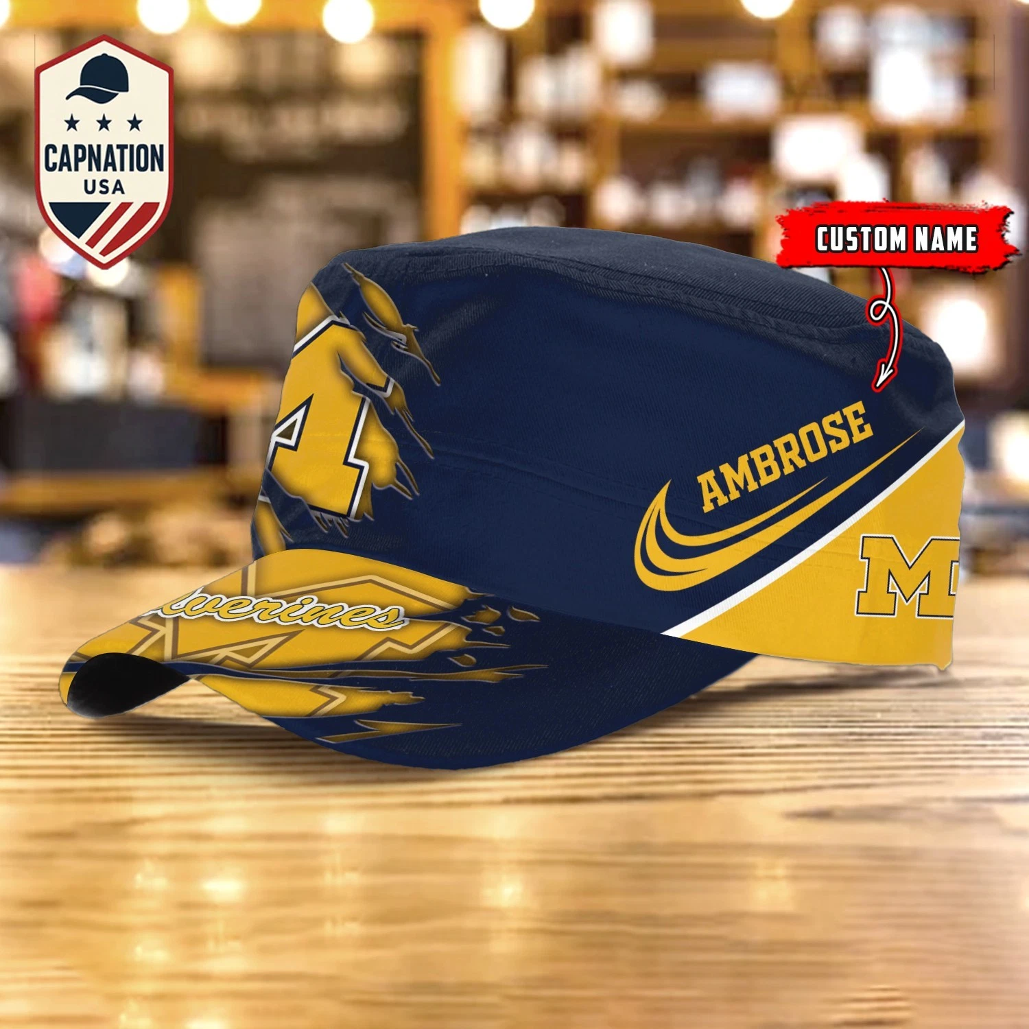 Michigan-Wolverines Military Cap Trucker Hat Baseball Cap Army Cap